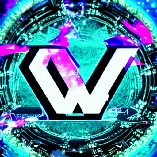 Image similar to a and w vaporwave logo, digital art, cosmic, 3 d high definition, trending on art station, photorealistic, high resolution, 8 k, octane, hyper detailed, insane details, intricate, elite, ornate, elegant trend, highly detailed and intricate, sharp focus, photography, unreal engine