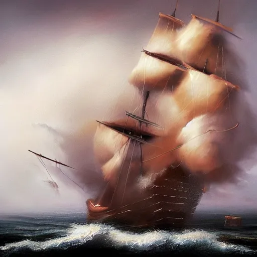 Image similar to the black pearl sailing through a thunderstorm, artstation hall of fame gallery, editors choice, #1 digital painting of all time, most beautiful image ever created, emotionally evocative, greatest art ever made, lifetime achievement magnum opus masterpiece, the most amazing breathtaking image with the deepest message ever painted, a thing of beauty beyond imagination or words