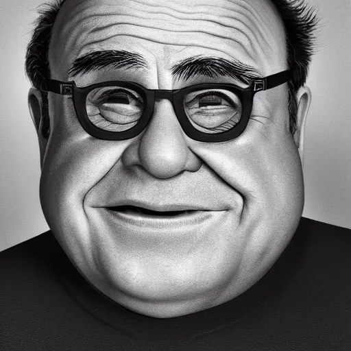 Prompt: hyperrealistic image of danny devito, stunning 3 d render inspired art by xiang duan and thomas eakes, perfect facial symmetry, hyper realistic texture, intricate, photorealistic, highly detailed attributes and atmosphere, dim volumetric cinematic lighting, 8 k octane detailed render, trending on artstation, masterpiece, stunning,