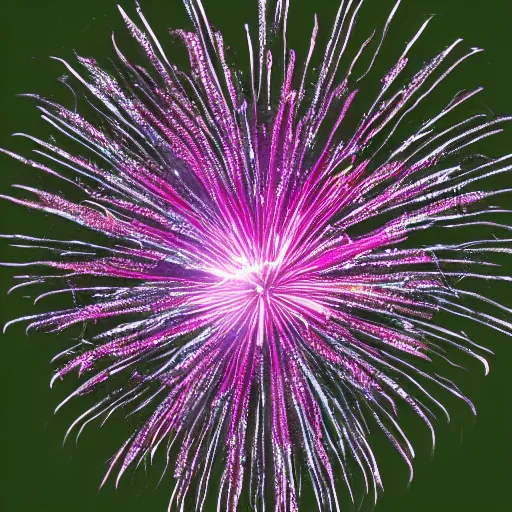 Prompt: glittering firework blossom