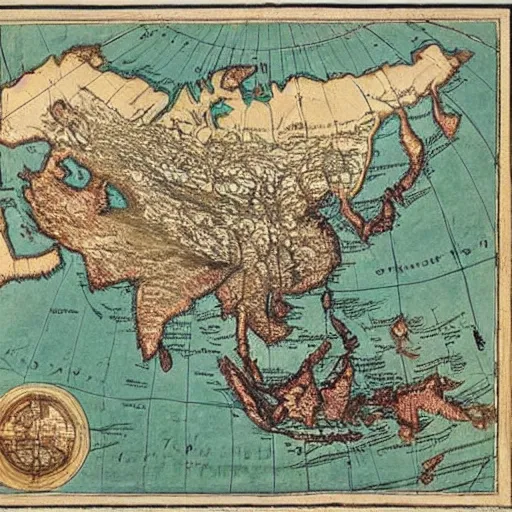 Prompt: the world map according to the ottoman empire in 1 5 6 5
