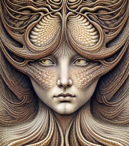 Prompt: detailed realistic beautiful sandstorm goddess face portrait by jean delville, gustave dore, iris van herpen and marco mazzoni, art forms of nature by ernst haeckel, art nouveau, symbolist, visionary, gothic, neo - gothic, pre - raphaelite, fractal lace, intricate alien botanicals, ai biodiversity, surreality, hyperdetailed ultrasharp octane render