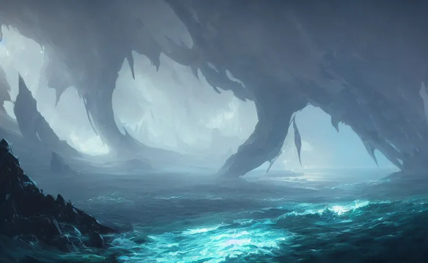 Prompt: A painting of Oblivion Reef trending on artstation in the style of Greg Rutkowski