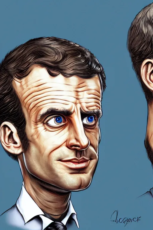 Image similar to scientist emmanuel macron, highly detailed, digital art, sharp focus, trending on art station