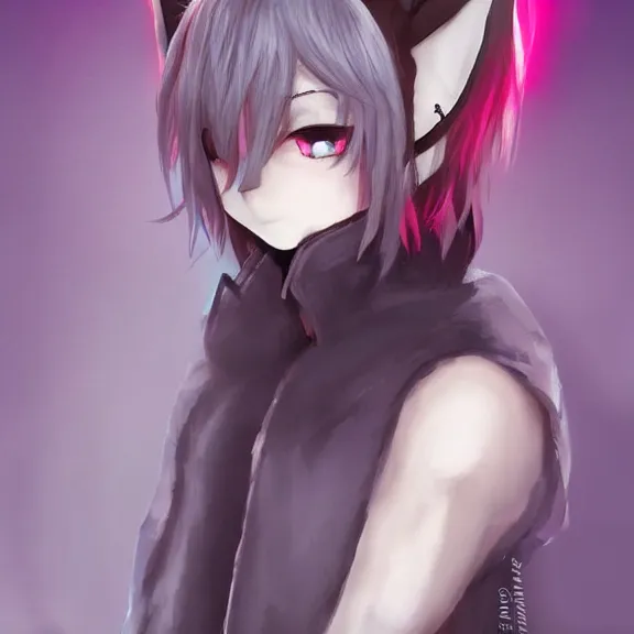 Prompt: blushing emo boy with cat ears and tail, fantasy! artwork!, award! winning!, hyper! detailed!, very very very very very very very very very very very very very very very very! very! beautiful!!!!, studio lighting!!, artstation!!