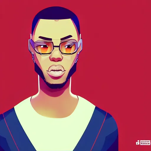 Image similar to 2 d character design, male rapper, vector art, digital art, portrait, 4 k, 8 k, sharp focus, smooth, illustration, concept art, music artist