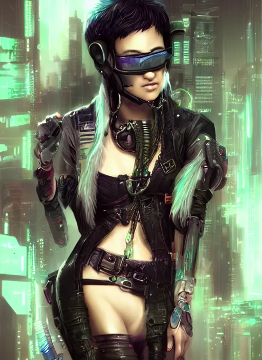 Image similar to teen elf, cyberpunk cyberpunk cyberpunk, black hair, gorgeous, amazing, elegant, intricate, highly detailed, digital painting, artstation, concept art, sharp focus, illustration, art by ross tran