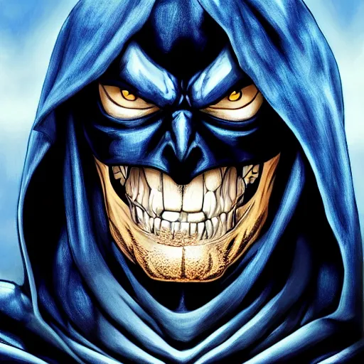 portrait painting of skeletor as batman, art by akira, Stable Diffusion