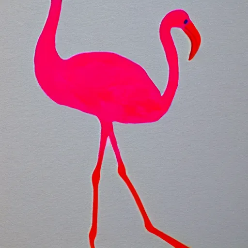 Image similar to one line drawing of a flamingo