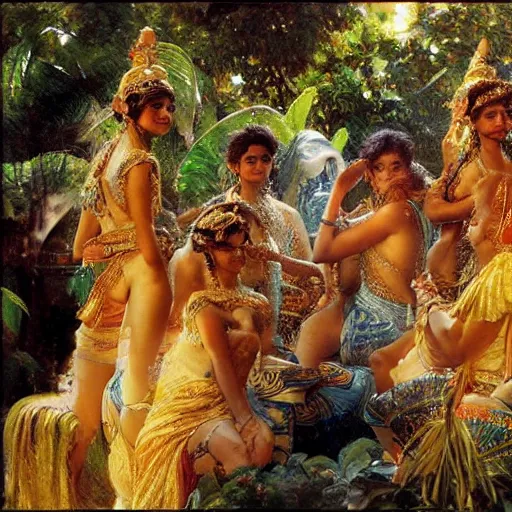 Image similar to 8 0 s srilankans on greek senete counsil, painting by gaston bussiere, craig mullins, j. c. leyendecker, lights, art by ernst haeckel,,