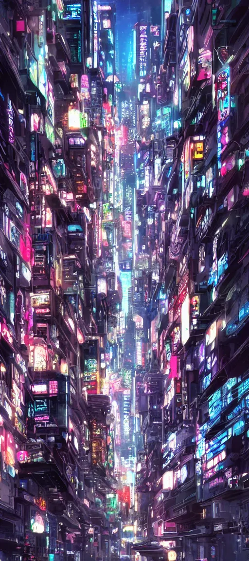 Image similar to Beautiful anime cyberpunk city