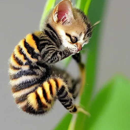 Image similar to photo of world ’ s smallest cat the size of a honeybee