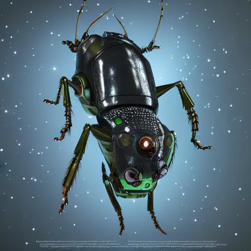 Image similar to Space insect android, high qualit, high resolution, 8k, trending on Artstation, surreal, hyper-detailed