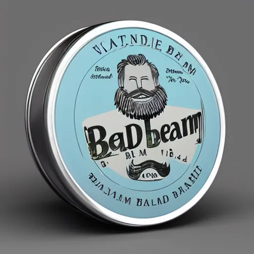 Image similar to 3 d render of vintage looking beard balm tin