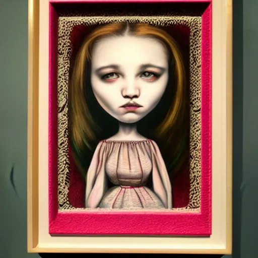 Prompt: photo of young woman by mark ryden