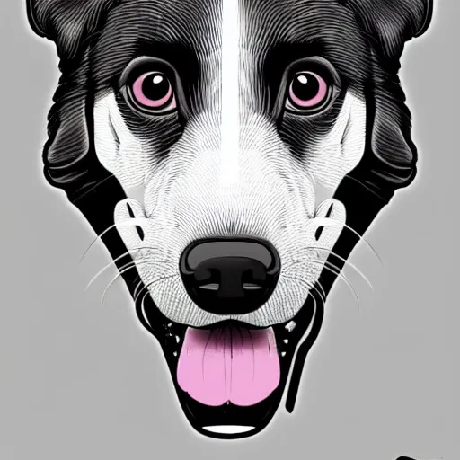 Prompt: dog, detailed, 4k, style of hydro74