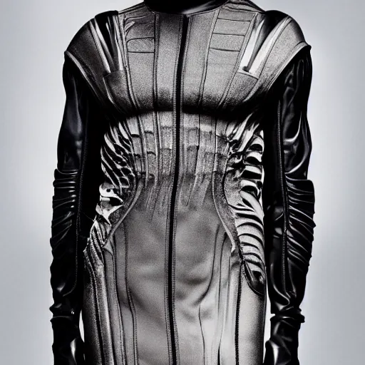 Image similar to giger hugo boss high fashion