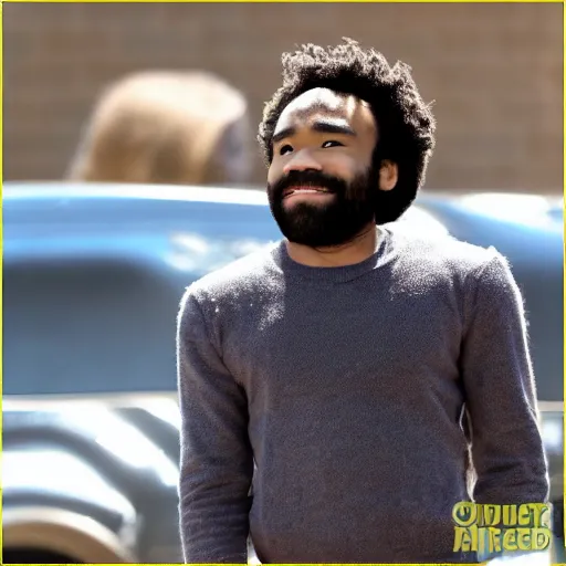 Image similar to donald glover's happiest moment in life