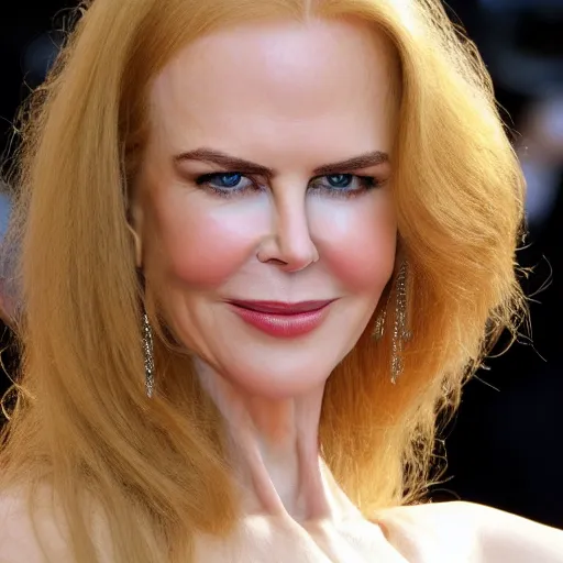 Image similar to face of tanned Spanish 30 years old Nicole Kidman