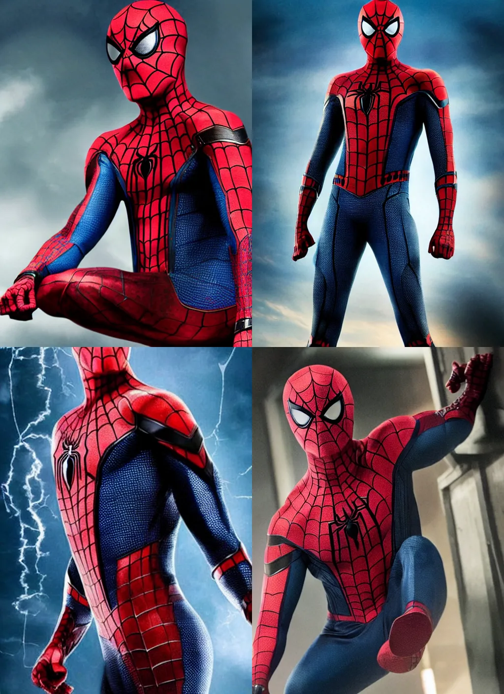 Prompt: Robert Downey jr in the Spider-Man suit without the mask, movie poster