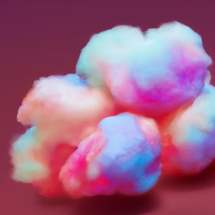 Prompt: A photorealistic image of a cotton candy fruit, cloudy substance, Trending on arstation, 8k quality