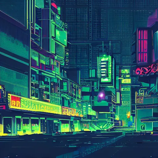 Image similar to night city, retro wave, night, neon, post - soviet cyberpunk, pixel art, high detail, sharp focus, different angles, 4 k, trending on artstation