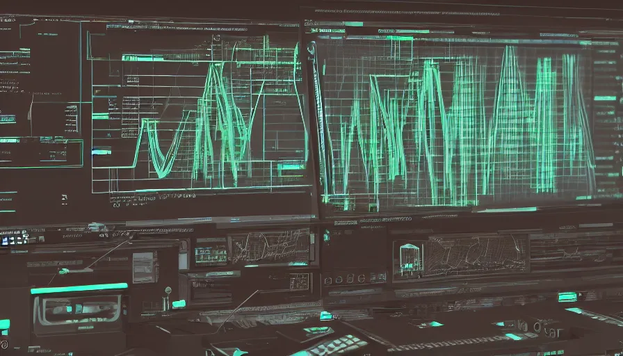 Image similar to rct screen showing oscilloscope on old soviet machine, photorealistic rendering, artstation, redshift, octane, golden ratio