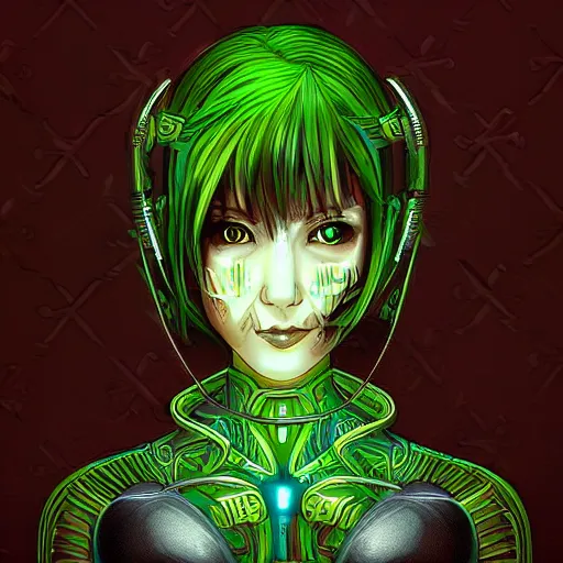 Prompt: “realistic picture of a woman goddess matrix cyberpunk alien divine deity in the style of Chie Yoshi”