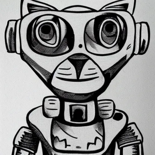 Prompt: robot cat