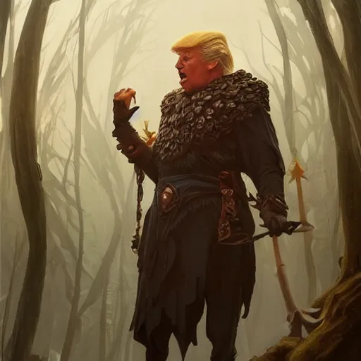 Prompt: donald trump as odin, intricate, elegant, highly detailed, digital painting, artstation, concept art, matte, illustration, hearthstone, art by artgerm and greg rutkowski and alphonse mucha, simon stalenhag, hyperreal