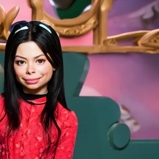 Image similar to Miranda Cosgrove as Meilin Lee in disney turning red live action, 8k full HD photo, cinematic lighting, anatomically correct, oscar award winning, action filled, correct eye placement,