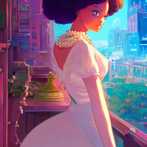 Prompt: portrait of princess tiana, 1920's new orleans background, rich vivid colors, ambient lighting, dynamic lighting, 4k, official media, anime key visual, makoto shinkai, ilya kuvshinov, lois van baarle, rossdraws, detailed, trending on artstation