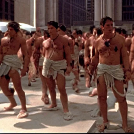 Image similar to Hoplites against Persians in American Psycho (1999)