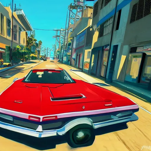 Image similar to gta 6 in colour painting