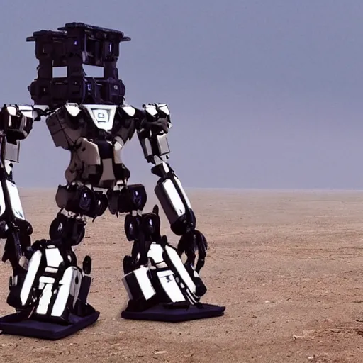 Image similar to Photograph from the 2022 field test of the United State’s humanoid battle mech prototype