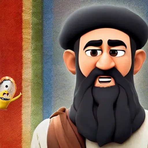 Image similar to Osama Bin Laden turned into a Pixar movie