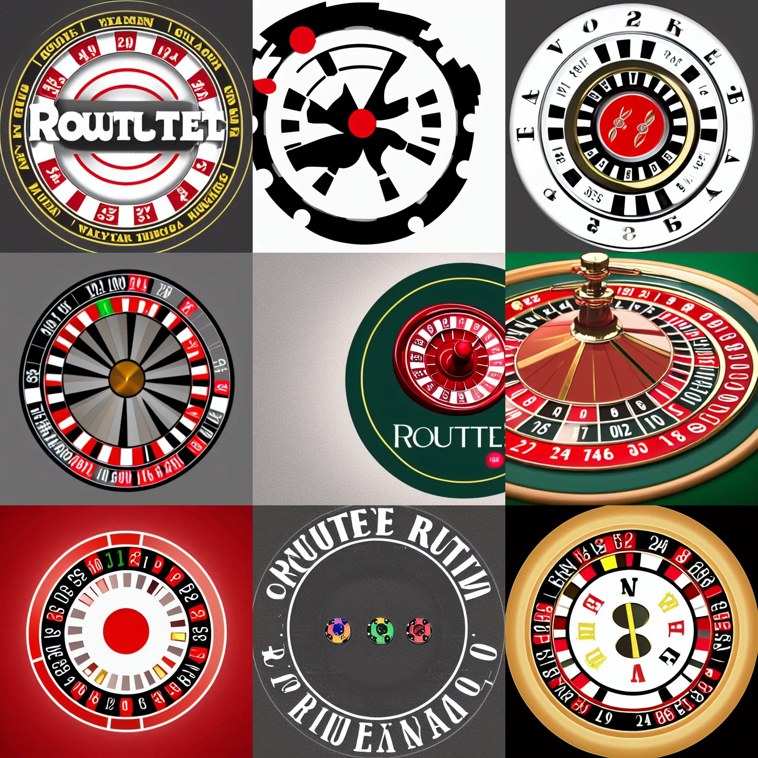 Prompt: roulette logo