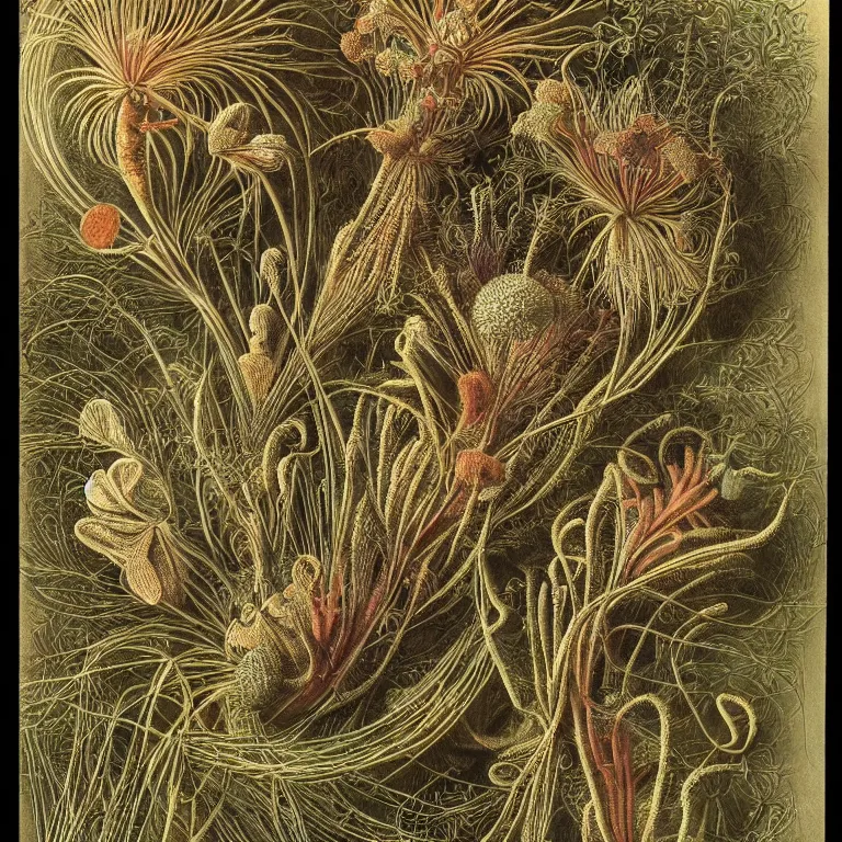 Image similar to complex plant seed by ernst haeckel, modeled in 3 d, exquisite lighting, clear focus, very coherent, very detailed