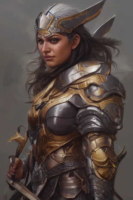 Image similar to amazon valkyrie athena, d & d, fantasy, portrait, highly detailed, headshot, digital painting, trending on artstation, concept art, sharp focus, illustration, art by artgerm and greg rutkowski and magali villeneuve