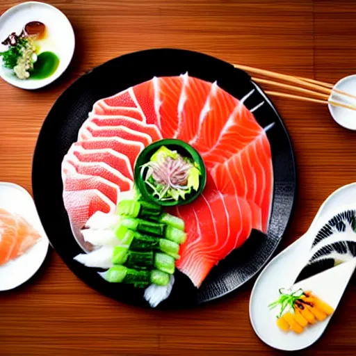 Image similar to gigantic gourmet sashimi food photography