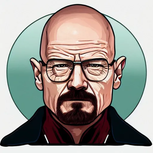 Prompt: Walter white in art style of GTA