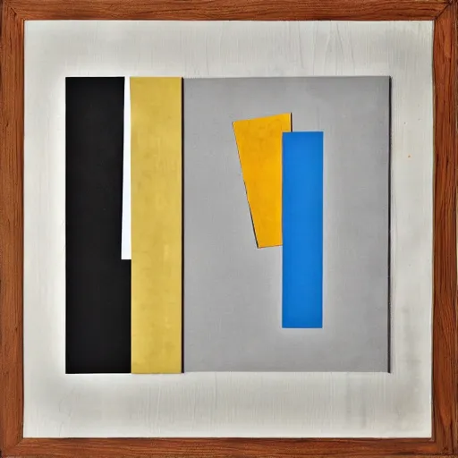 Prompt: Mid Century Modern Minimalist Abstract Art, Collage, by Darla Mckenna, trending on Saatchi Art