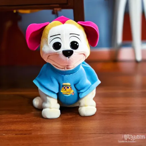 Image similar to extremely cute soft puppies in disney pixar movie plush