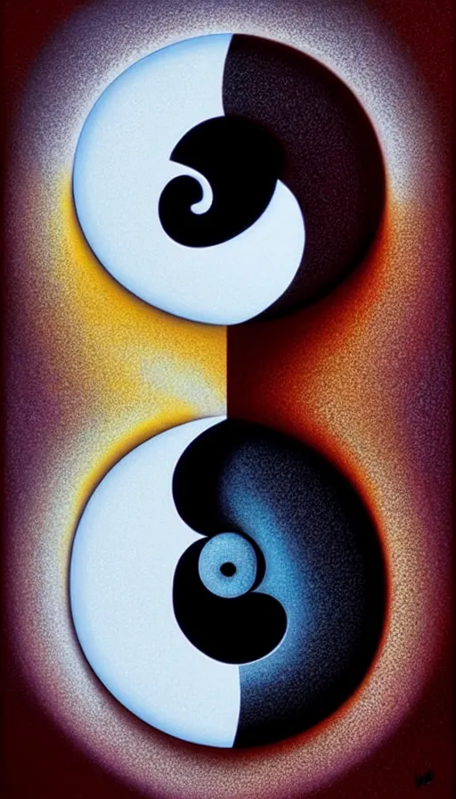 Image similar to Abstract representation of ying Yang concept, by Naoto Hattori