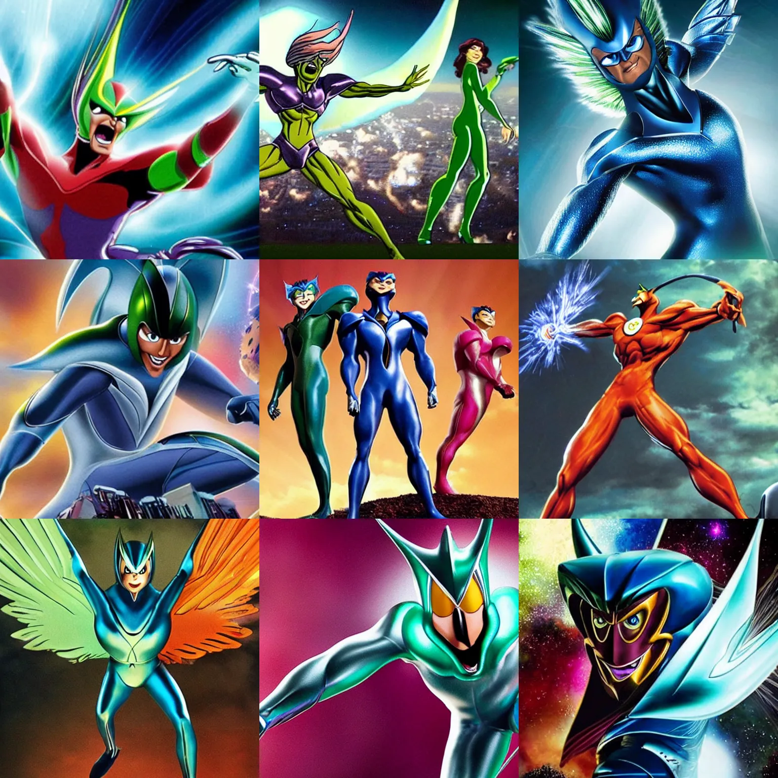 Prompt: silverhawks live action