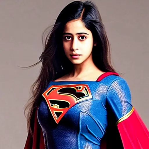 Image similar to artwork of janhvi kapoor as supergirl