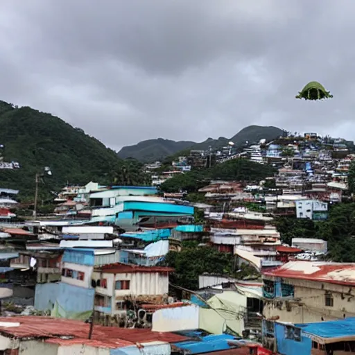 Image similar to aliens invaded favela