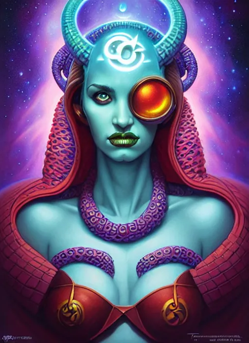 Prompt: cosmic lovecraft random dc hero portrait, pixar style, by tristan eaton stanley artgerm and tom bagshaw.