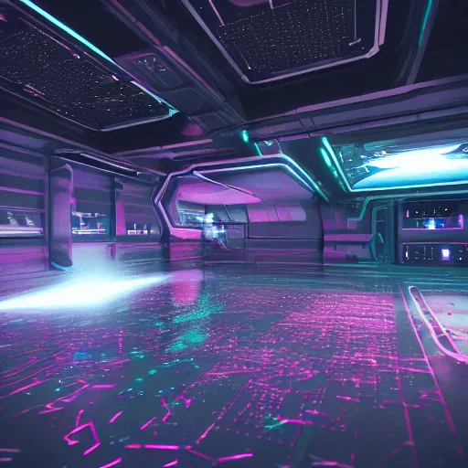 Prompt: a spaceship beaming a light underneath, lasers all over the scene, strobe lights, winter, laser lights, crybernetic, top floor boss shit, destroy lonely, black floor, lavish, luxurious, marble walls, cinematic, hyper realism, high detail, octane render, 8 k