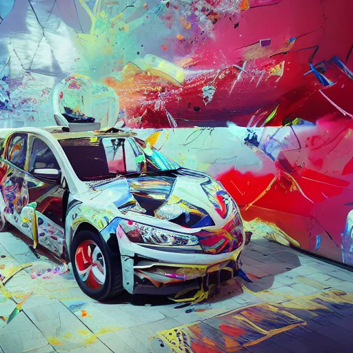 Image similar to car Ash Thorp khyzyl saleem car on the coronation of napoleon : medium size : in oil liquid : 7, u, x, y, o graffiti big size forms: Kazimir Malevich big size forms : zaha hadid architecture big size forms: brutalist medium size forms: ultra realistic phtotography, keyshot, unreal engine 5, high reflections oil, liquid high glossy, high specularity, ultra detailed, 4k, 8k, 16k